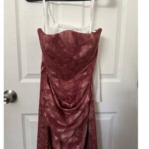 Vintage Rose Strapless Bridesmaid Dress